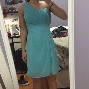 Teal quinceñera court dress